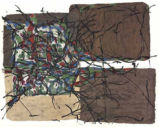 Untitled, 1966 by Jean-Paul Riopelle - 24 X 31 Inches (Lithograph from "Derriere le Miroir" series)