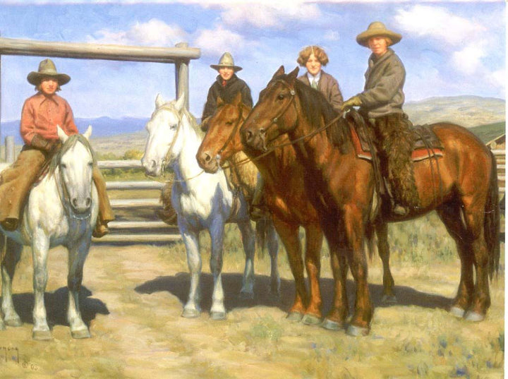 The Girls Out West by Robert Duncan - 5 X 7 Inches (Note Card)