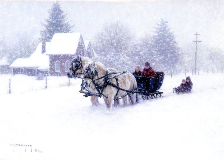 Time for a Sleighride, 2004 by Robert Duncan - 5 X 7 Inches (Greeting Card)