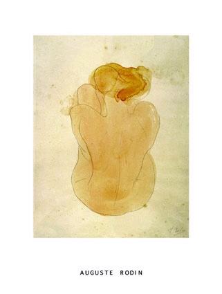 Femme Nue Assise et de Dos, 1899 by Auguste Rodin - 24 X 32 Inches (Silkscreen / Sérigraphie)