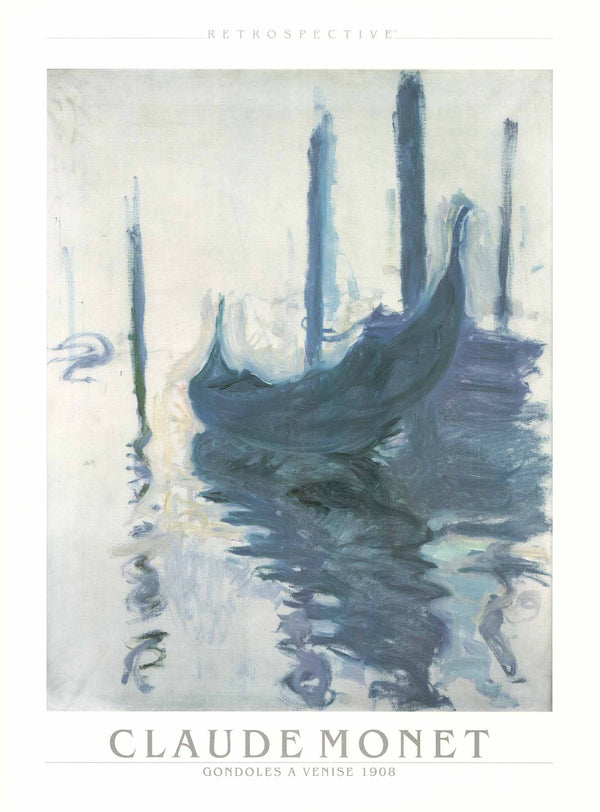 Les Gondoles à Venise by Claude Monet - 24 X 32 Inches (Art Print)