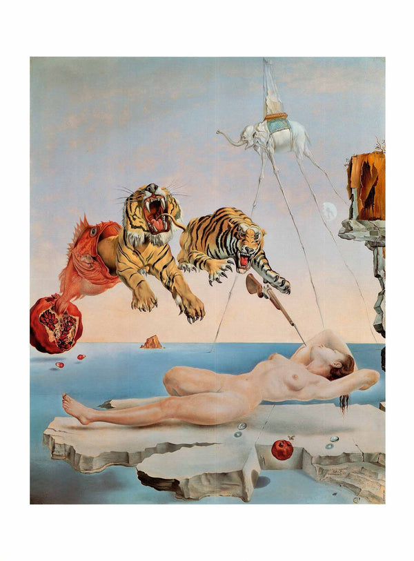 Dream Caused by a Bee Flight, 1944 by Salvador Dali - 24 X 32 Inches (Art Print)