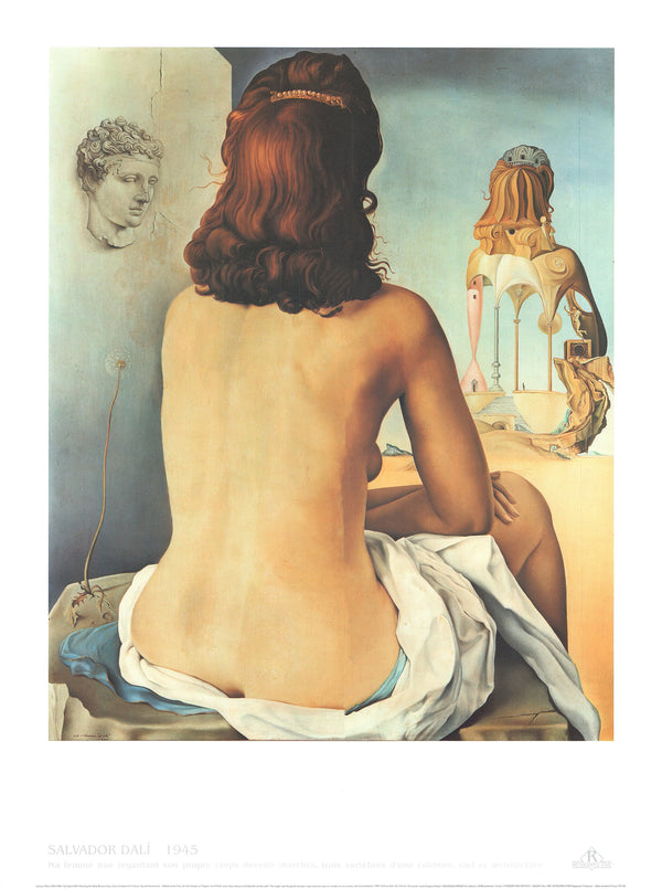 My Naked Wife Watching her Body, 1945 by Salvador Dali - 24 X 32 Inches (Art Print)