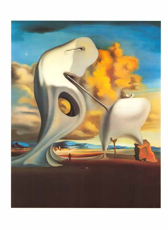 Architectonic Angelus of Millet by Salvador Dali - 24 X 32 Inches (Art Print)