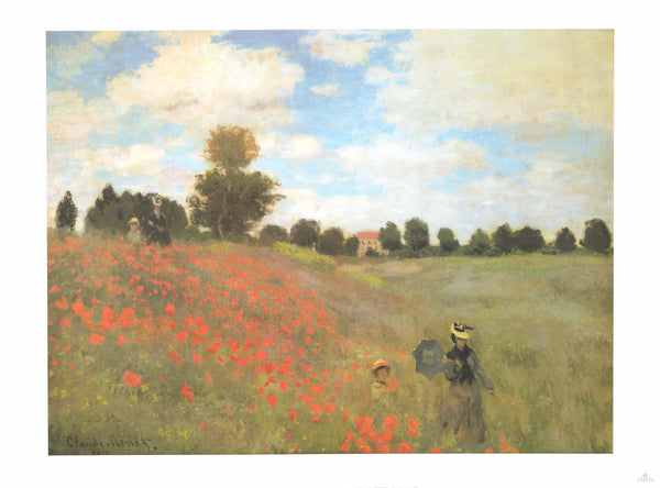 Poppies, 1873 by Claude Monet - 36 X 47 Inches (Art Print)