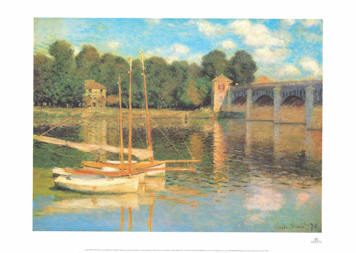 The Bridge in Argenteuil, 1874 by Claude Monet - 20 X 28 Inches (Art Print)