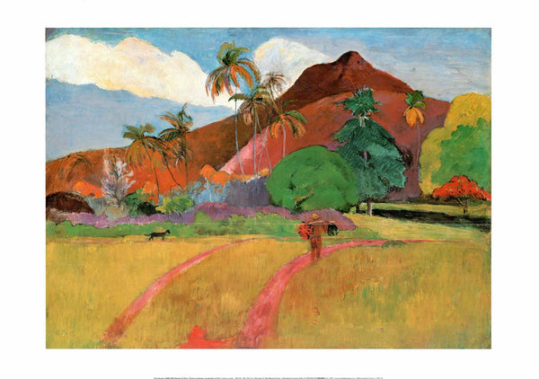 Tahitian Landscape, 1891-1893 by Paul Gauguin - 20 X 28 Inches (Art Print)