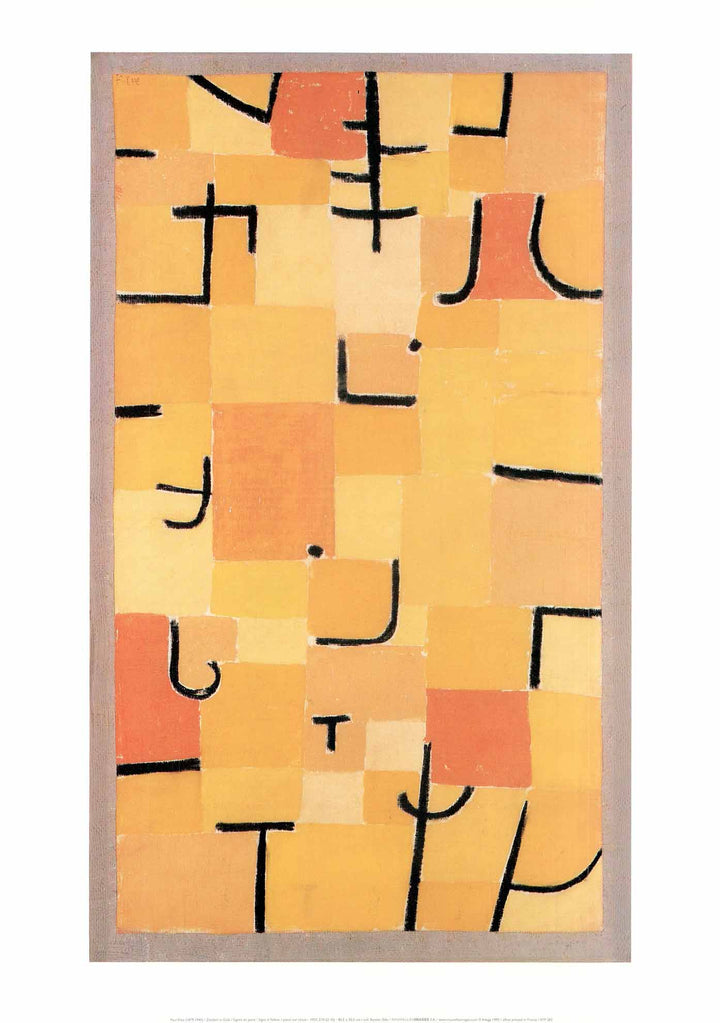 Signs in Yellow, 1937 by Paul Klee - 20 X 28 Inches (Art Print)