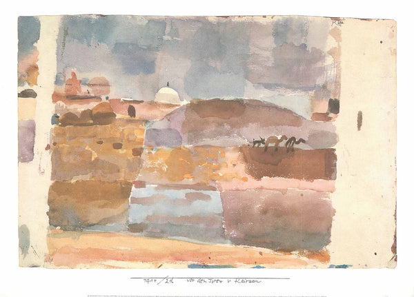 Before the Gates of Kairouan, 1914 by Paul Klee - 20 X 28 Inches (Art Print)