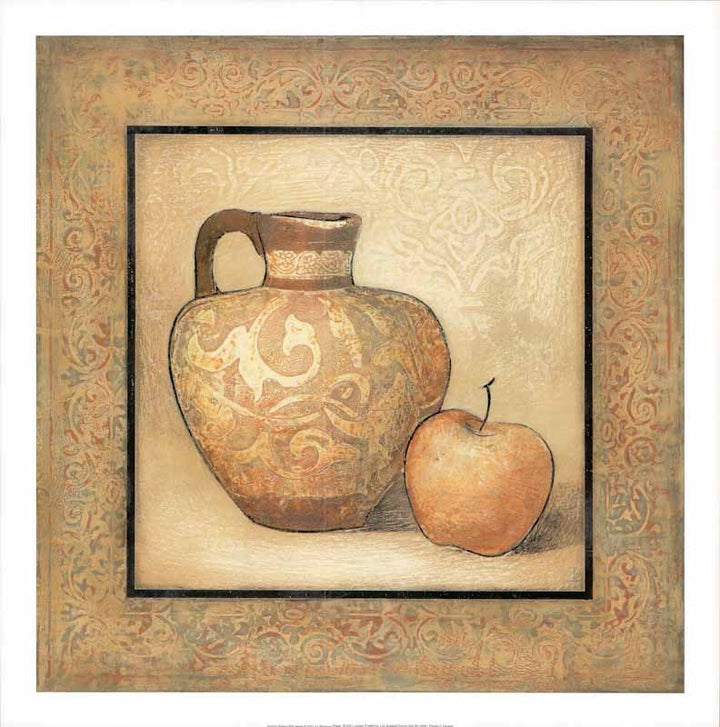Ancient Pottery With Apple by Ivo Stoyanov - 20 X 20 Inches (Art Print)