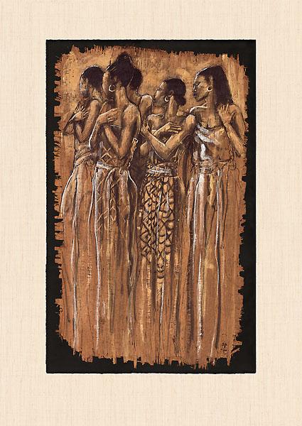 Sisters in Spirit by Monica Stewart - 16 X 20 Inches (Art Print)
