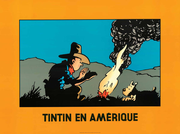 Tintin en Amerique by Hergé Moulinsart - 24 X 32 Inches (Art Print)