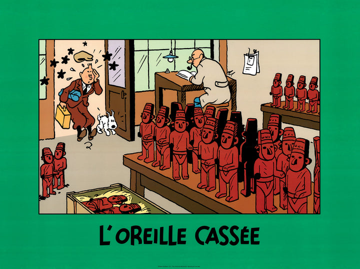 Tintin L'oreille Cassée by Hergé Moulinsart - 24 X 32 Inches (Art Print)