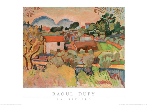 La Riviere by Raoul Dufy - 20 X 28 Inches (Art Print)