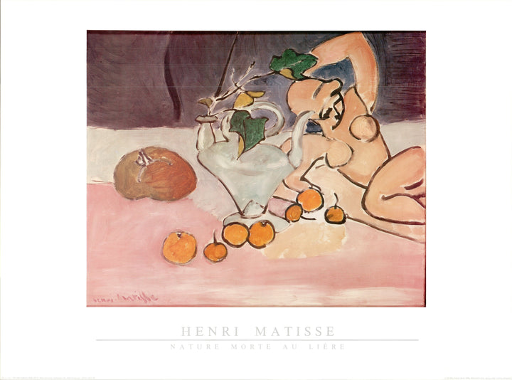 Nature Morte au Lière by Henri Matisse - 24 X 32 Inches (Art Print)