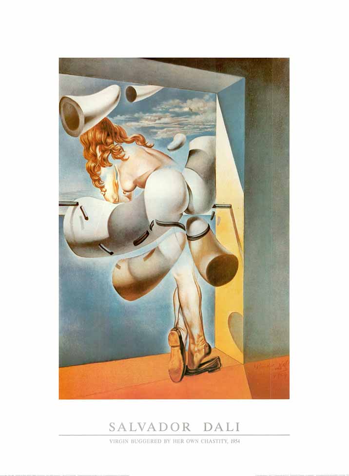 Virgin Buggered by her Own Chastity, 1954 by Salvador Dali - 24 X 32 Inches (Art Print)