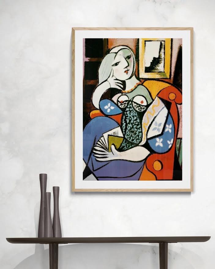Women With a Book by Pablo Picasso - 28 X 40 Inches (Art Print)