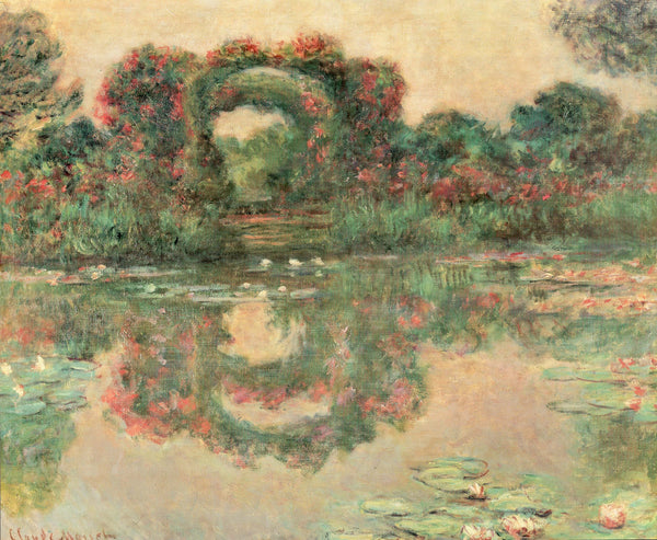 Les Arceaux Fleuris by Claude Monet - 38 X 43 Inches (Art Print)