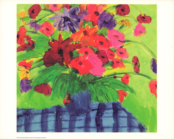 Wild Flowers, 1991 by Walasse Ting - 10 X 12 Inches (Art Print)