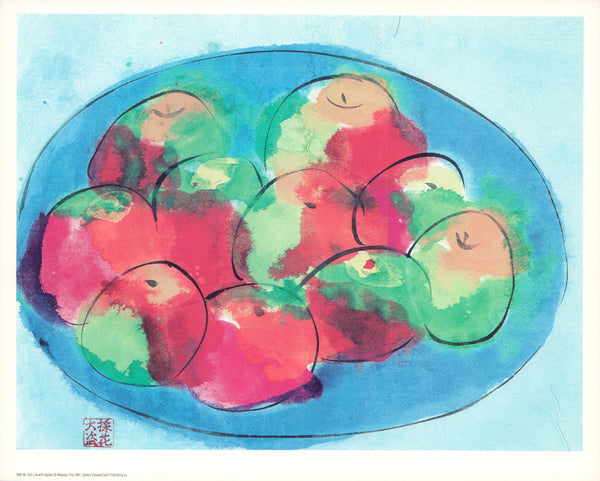 Still Life with Apples, 1991 by Walasse Ting - 10 X 12 Inches (Art Print)
