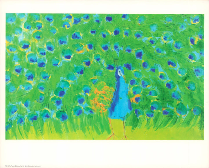 The Peacock, 1991 by Walasse Ting - 10 X 12 Inches (Art Print)