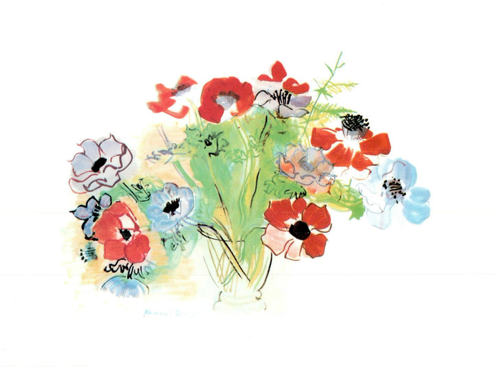 Anemones by Raoul Dufy - 12 X 16 Inches (Art Print)