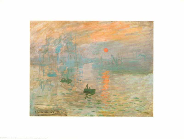 Impression Soleil Levant, 1873 by Claude Monet - 12 X 16 Inches (Art Print)