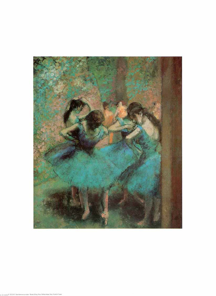 Two Dancers Resting by Edgar Degas - 12 X 16 Inches (Art Print)