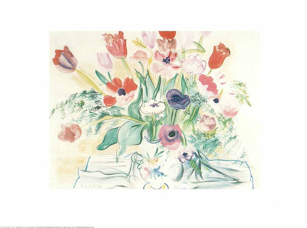 Bouquet d'iris et de coquelicots, 1948 by Raoul Dufy - 12 X 16 Inches (Art Print)