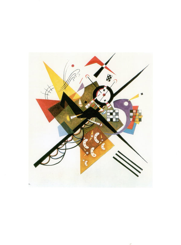Sur Blanc II, 1923 by Wassily Kandinsky - 12 X 16 Inches (Art Print)