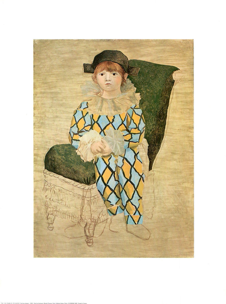 Paul as Harlequin, 1924 by Pablo Picasso - 12 X 16 Inches (Art Print)