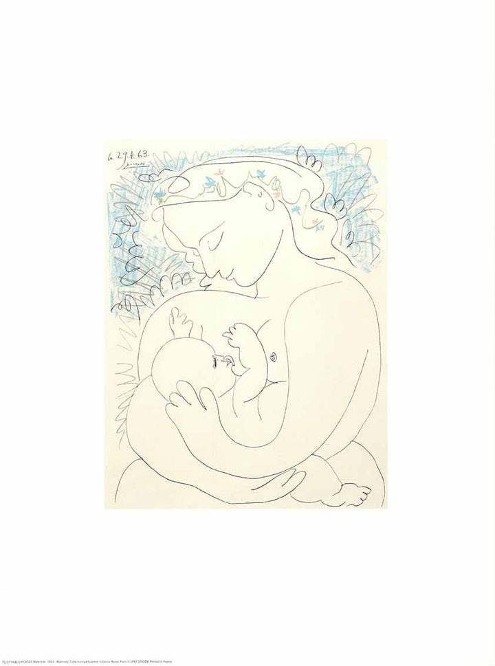 Maternity, 1963 by Pablo Picasso - 12 X 16 Inches (Art Print)