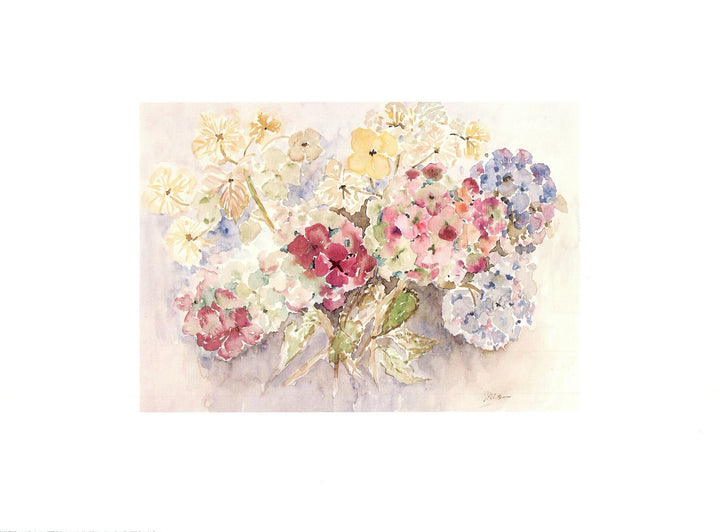 Bouquets d'Hortensias, 1992 by Mio - 12 X 16 Inches (Art Print)