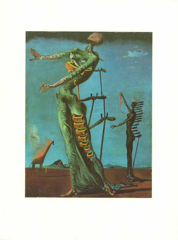 Girafe en Feu, 1936-37 by Salvador Dali - 12 X 16 Inches (Art Print)