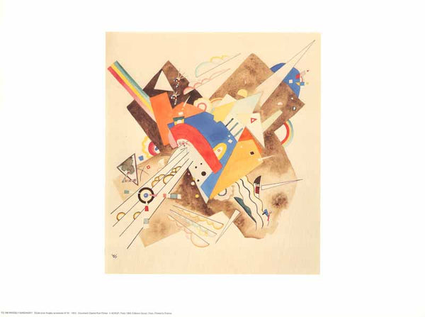 Etude Pour Angle Accentues no. 32, 1923 by Wassily Kandinsky - 12 X 16 Inches (Art Print)