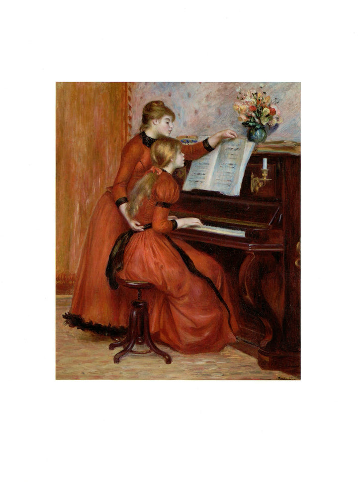 Jeunes Filles au Piano, 1889 by Auguste Renoir - 12 X 16 Inches (Art Print)