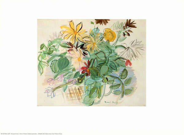Bouquet de Fleurs by Raoul Dufy - 12 X 16 Inches (Art Print)