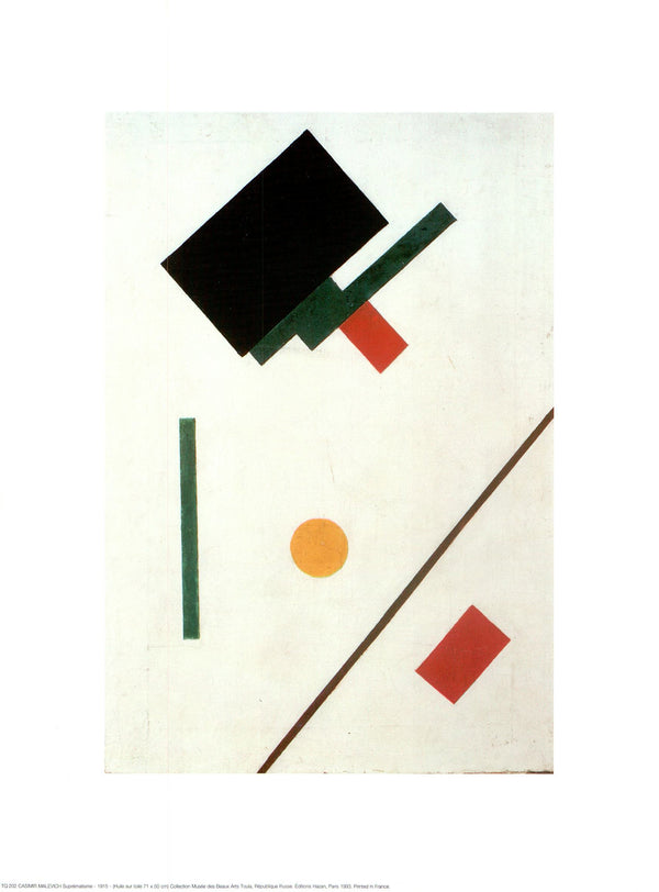 Suprematisme, 1915 by Casimir Malevich -12 X 16 Inches (Art Print)