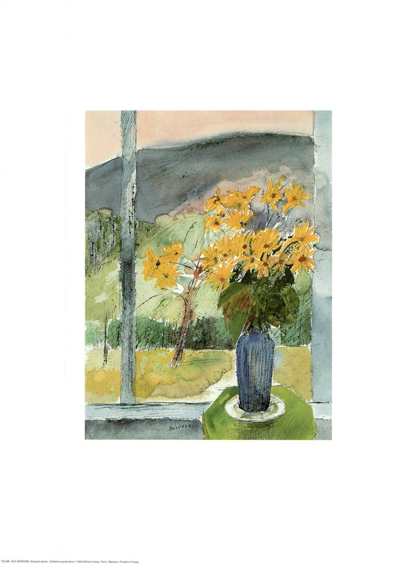 Bouquet Jaune by Guy Bardone - 12 X 16 Inches (Art Print)