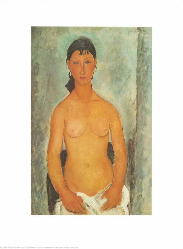 Nu Debout, Elvire, 1918 by Amedeo Modigliani - 12 X 16 Inches (Art Print)