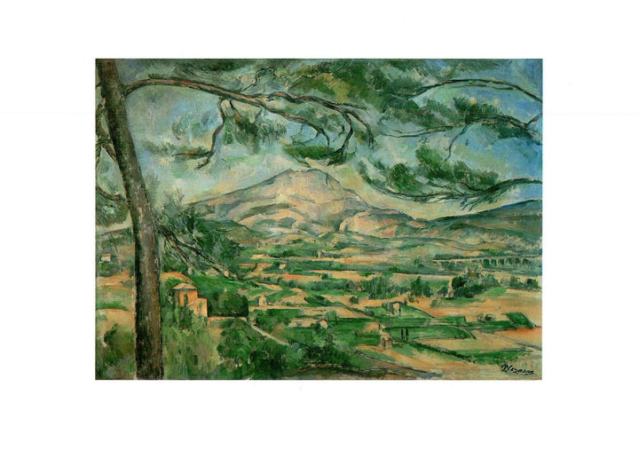La Montagne Sainte-Victoire au Grand Pin, 1887 by Paul Cezanne - 12 X 16 Inches (Art Print)