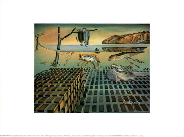 La Desintegration de la Persistance de la Memoire, 1954 by Salvador Dali - 12 X 16 Inches (Art Print)
