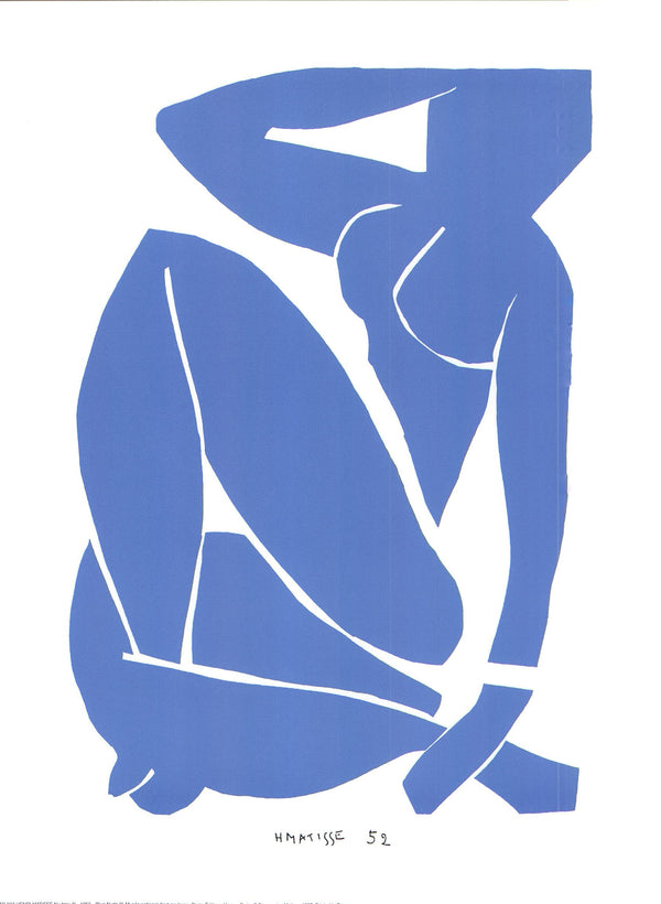 Nu Bleu III, 1952 by Henri Matisse - 12 X 16 Inches (Art Print)