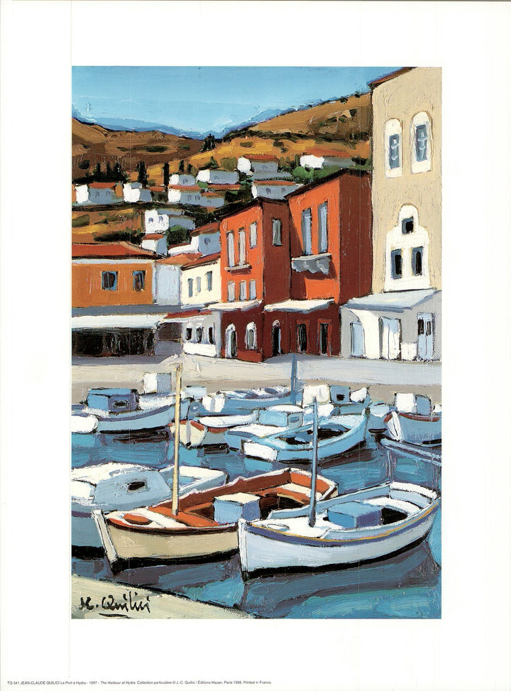 Le Port a Hydra, 1997 by Jean-Claude Quilici - 12 X 16 Inches (Art Print)