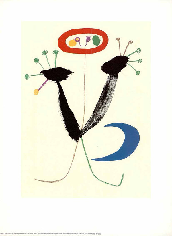 Illustration pour Parler Seul de Tristan Tzara, 1950 by Joan Miro - 12 X 16 Inches (Art Print)Illustration pour Parler Seul de Tristan Tzara, 1950 by Joan Miro - 12 X 16 Inches (Art Print)
