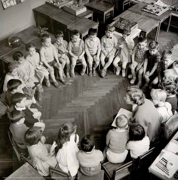 The Story Time, 1956 by Robert Doisneau - 12 X 12 Inches (Art Print)