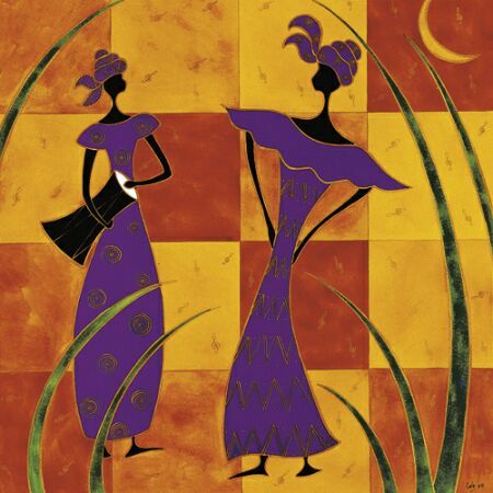 African Dance by Laly - 12 X 12 Inches (Art Print)