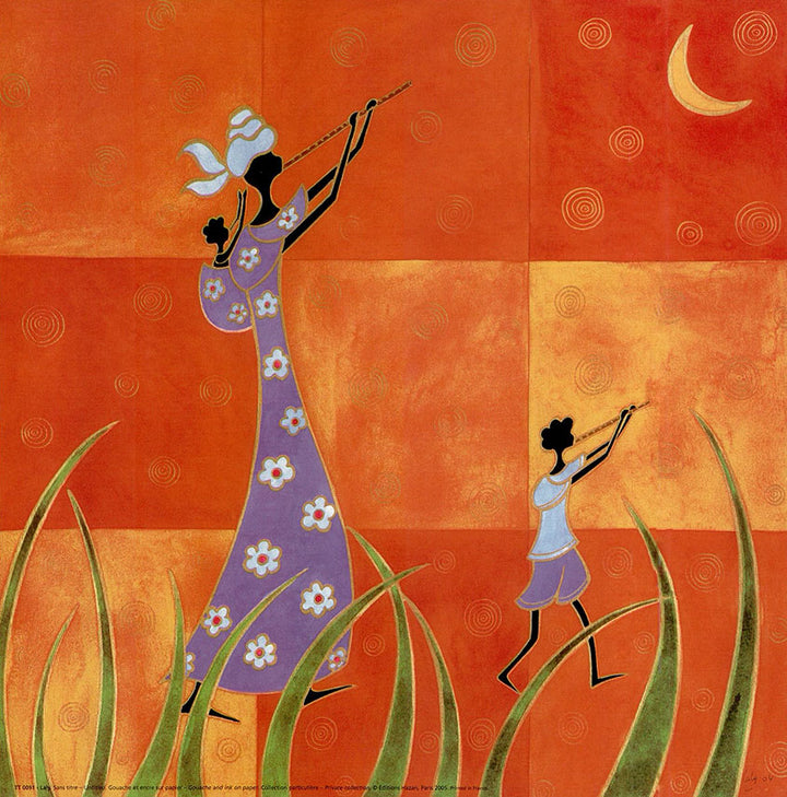 African Mother and Child, 2004 by Laly - 12 X 12 Inches (Art Print)
