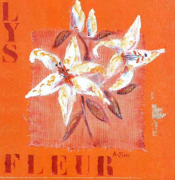 Flowers II, 2004 by Alice de Biais - 12 X 12 Inches (Art Print)