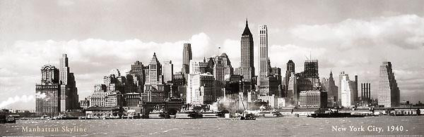 Manhattan Skyline, New York City, 1940 by Corbis/Bettmann - 13 X 40 Inches (Art Print)